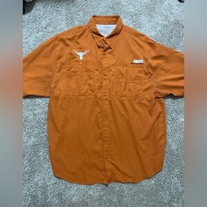 Columbia PFG Texas Longhorns Men's Orange Shirt